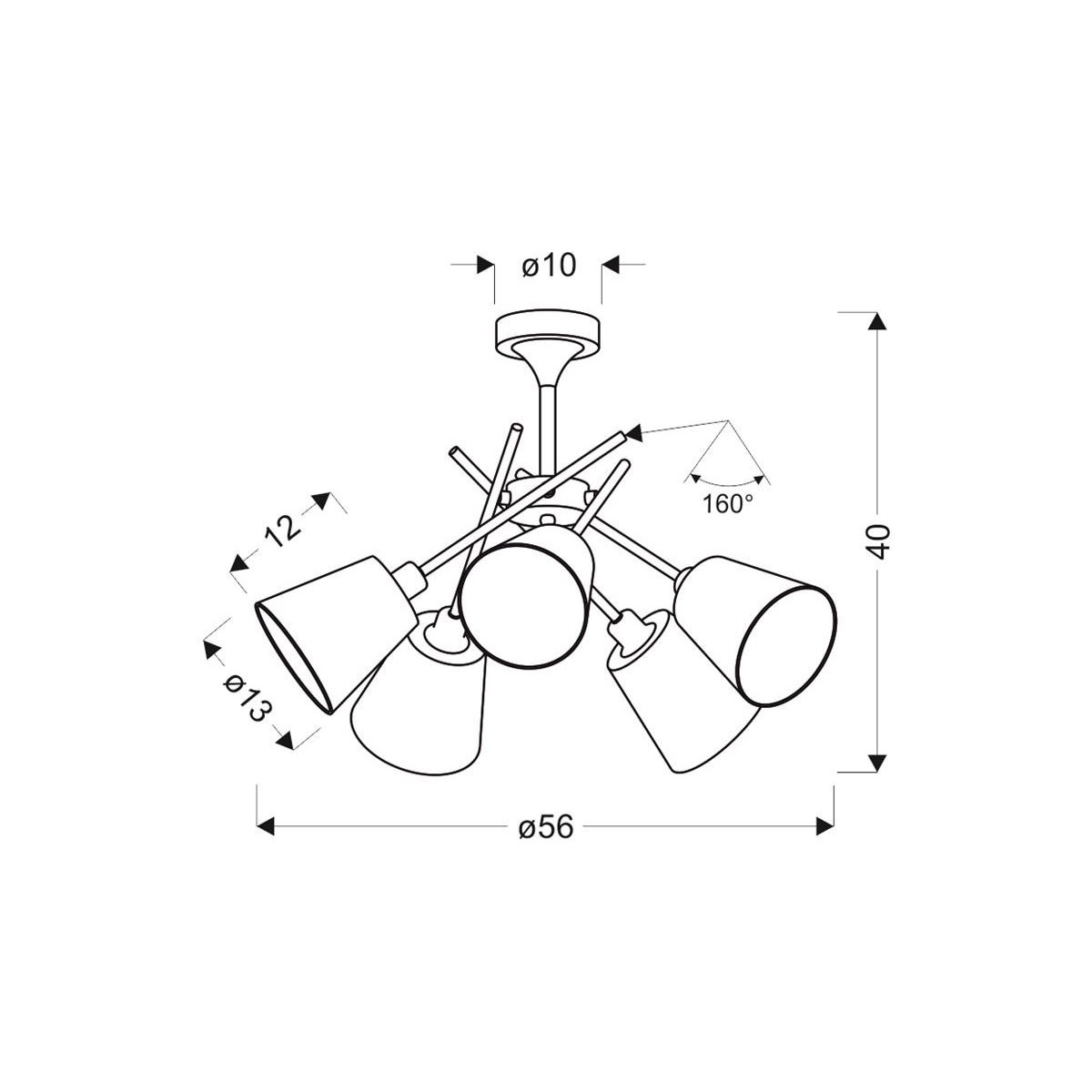 Candellux VOX 35-70630 5xE14
