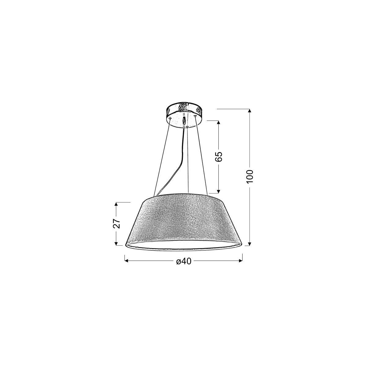 Candellux GUSTO 31-41487 1xLED - 1150 lm - 19W LED - 6000K