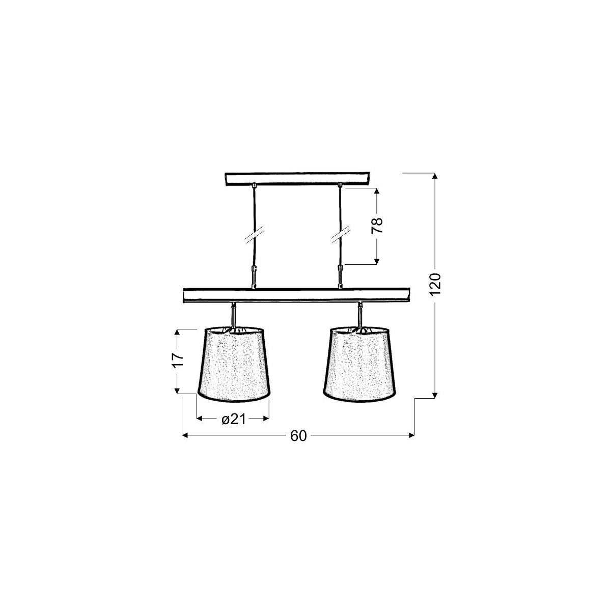 Candellux MILONGA 32-53558 2xE27