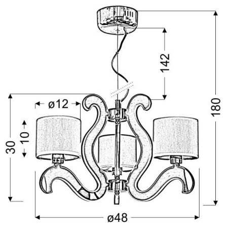 Candellux AMBROSIA 33-33888 6xE14 - 500 lm - 18.4W LED - 3000K