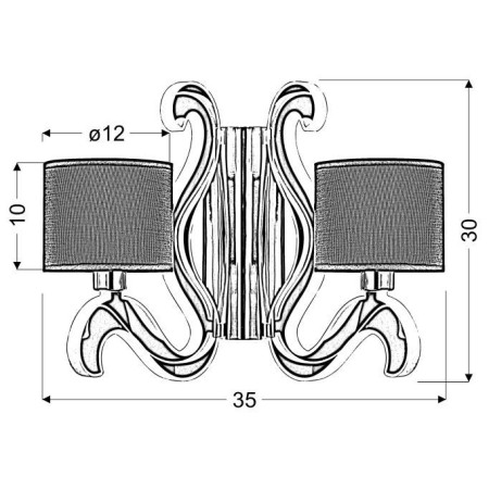 Candellux AMBROSIA 22-33871 4xE14 - 400 lm - 12.3W LED - 3000K