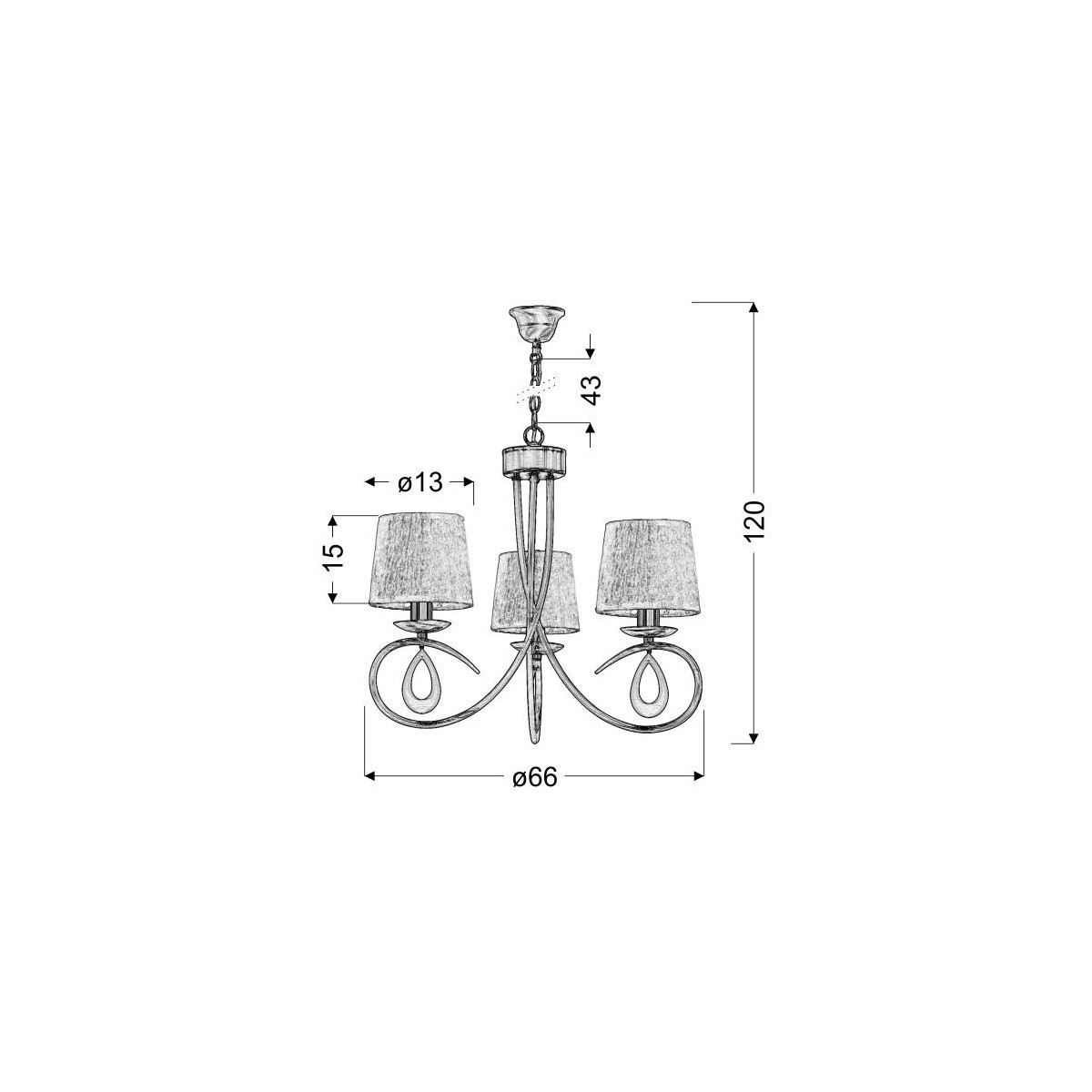 Candellux ARNIKA 33-21663 3xE14