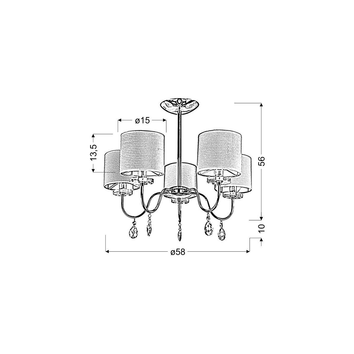 Candellux ESTERA 35-11671 5xE14