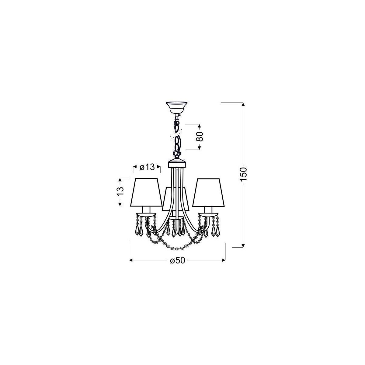 Candellux RUTI 33-58713 3xE14