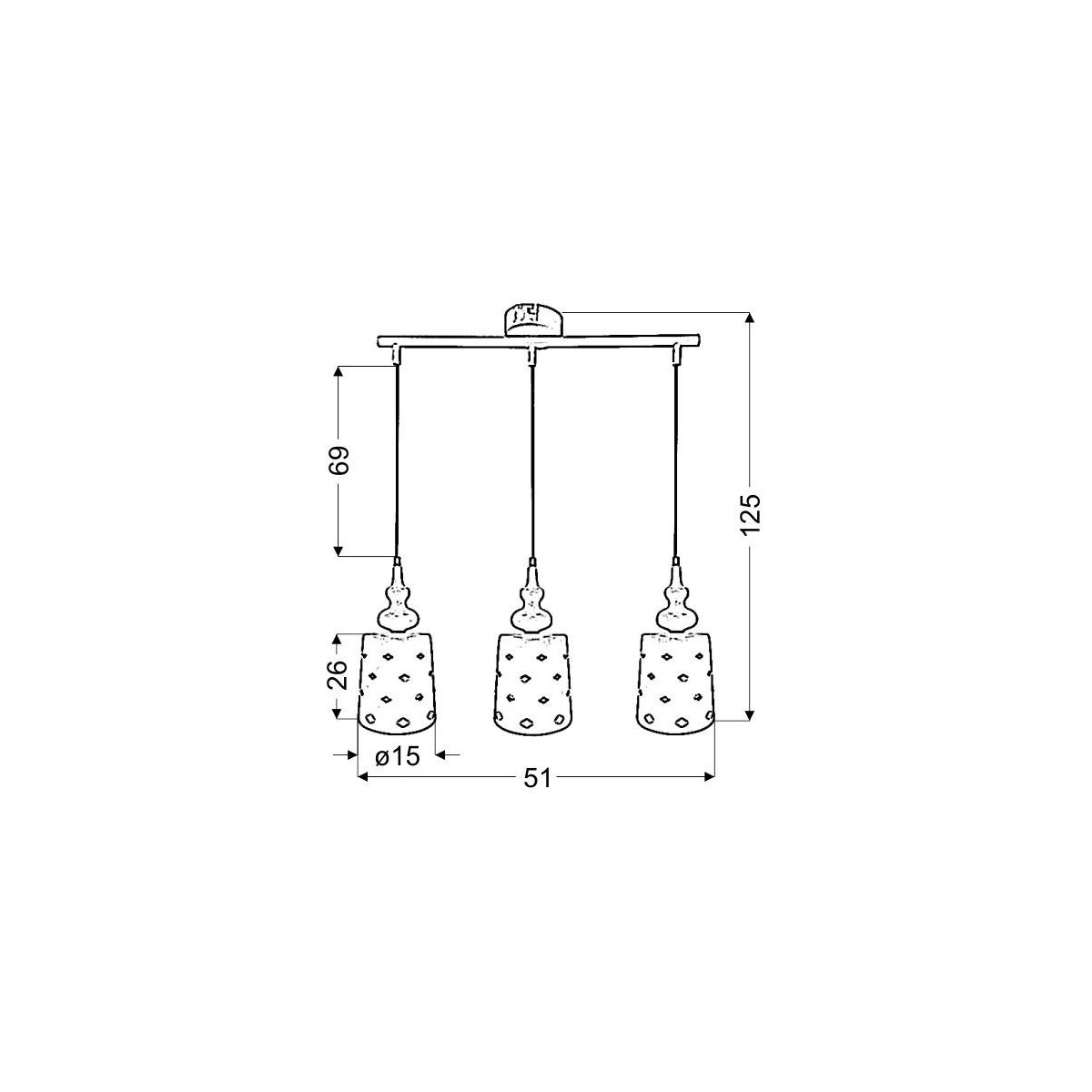 Candellux HAMP 33-51943 3xE27