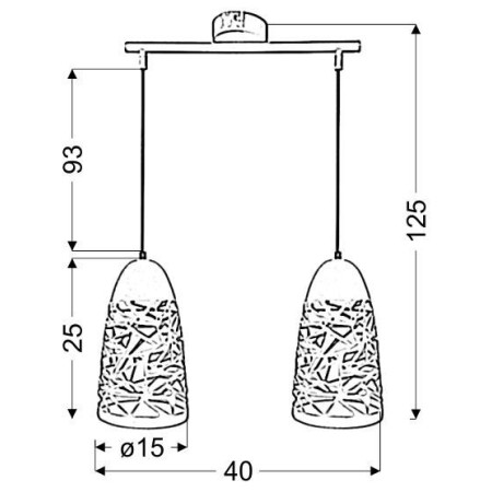 Candellux SABRIN 32-54869 2xE27