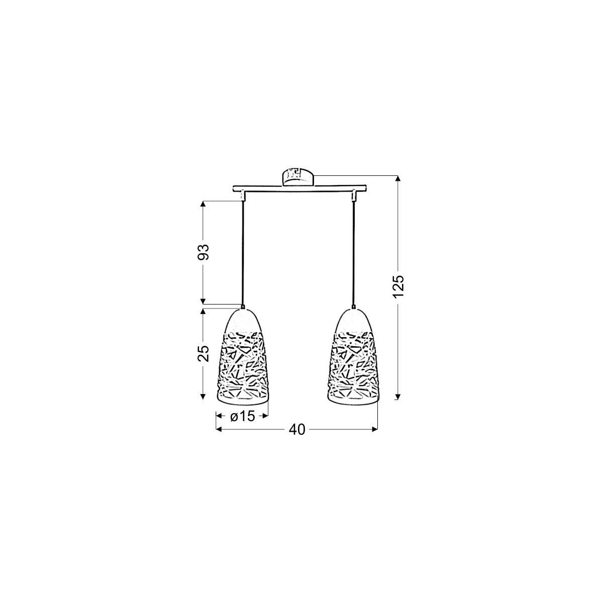 Candellux SABRIN 32-54869 2xE27