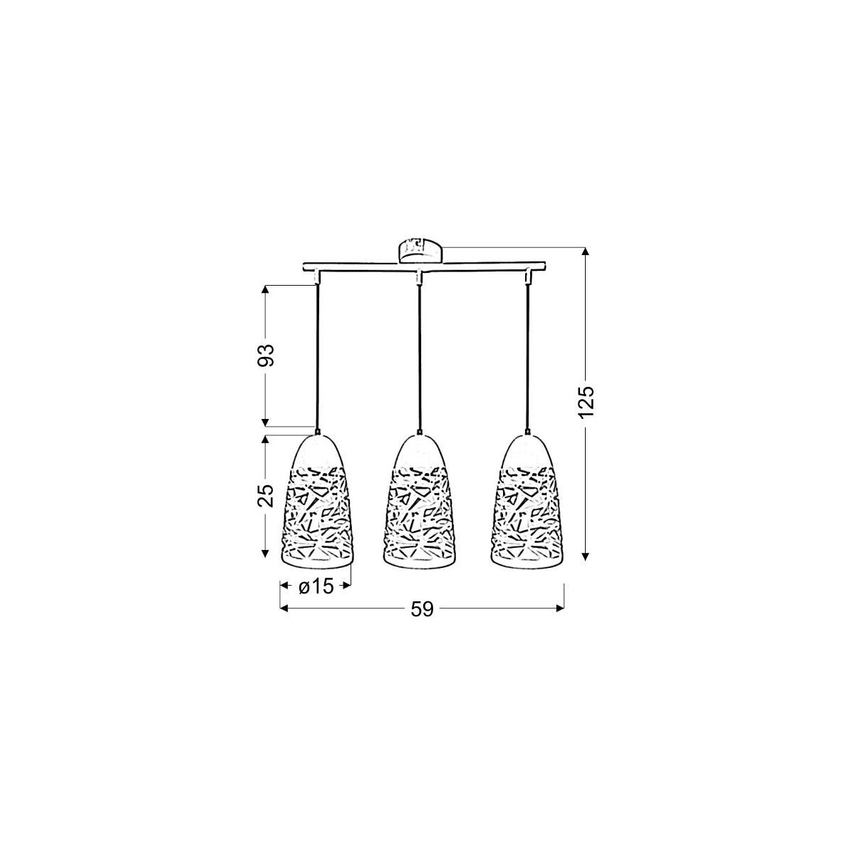 Candellux SABRIN 33-54876 3xE27