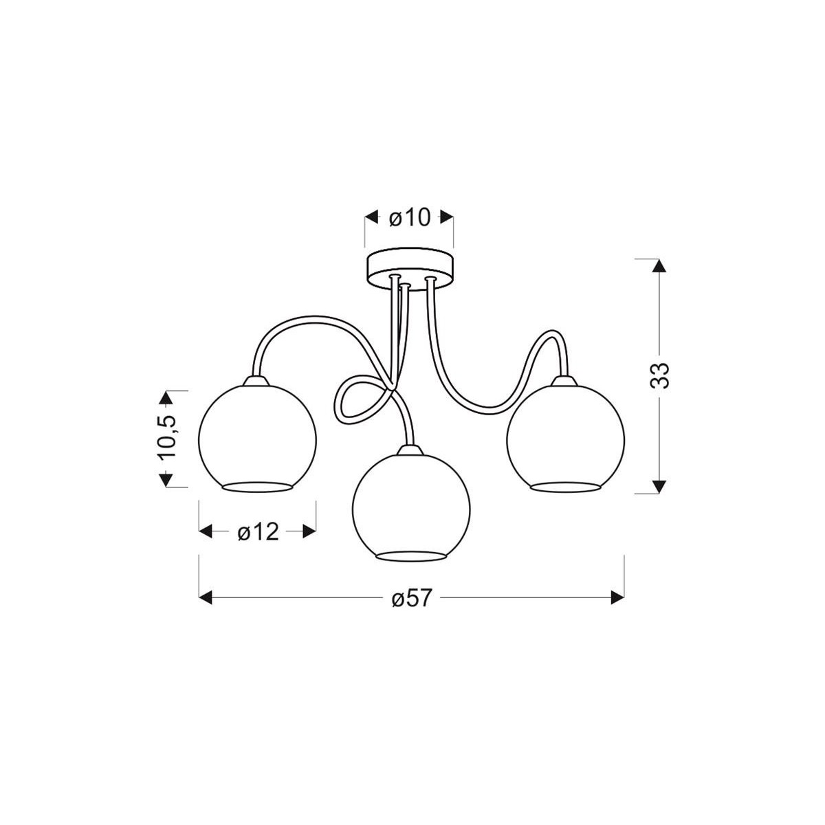 Candellux NELDA 33-72573 3xE27