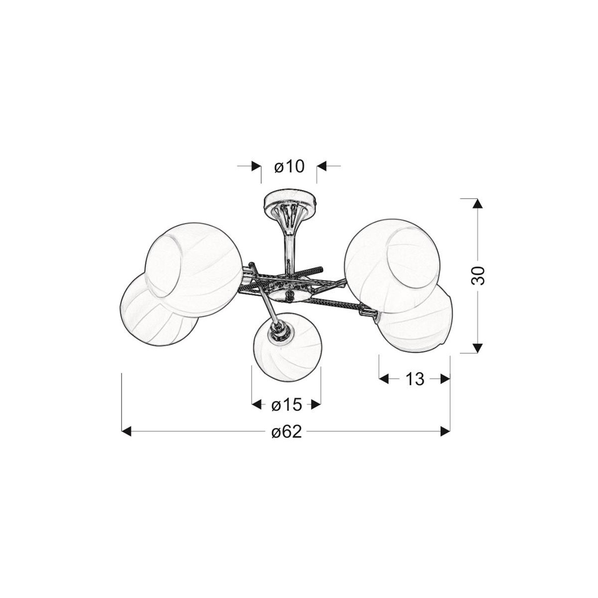 Candellux RAUL 35-72269 5xE14