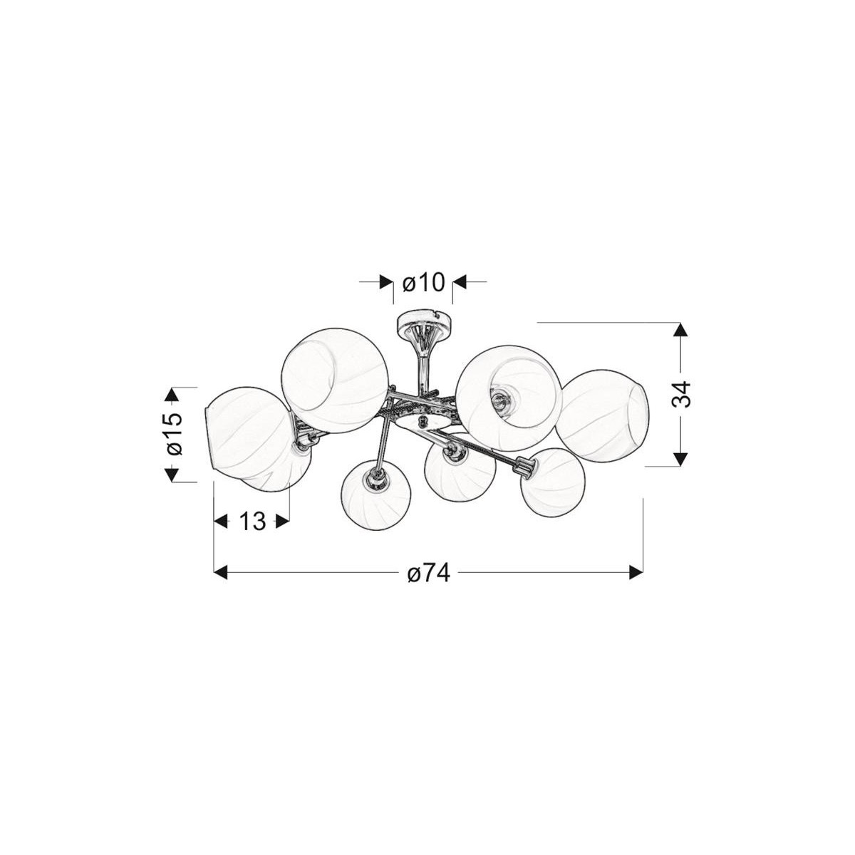 Candellux RAUL 38-72290 8xE14