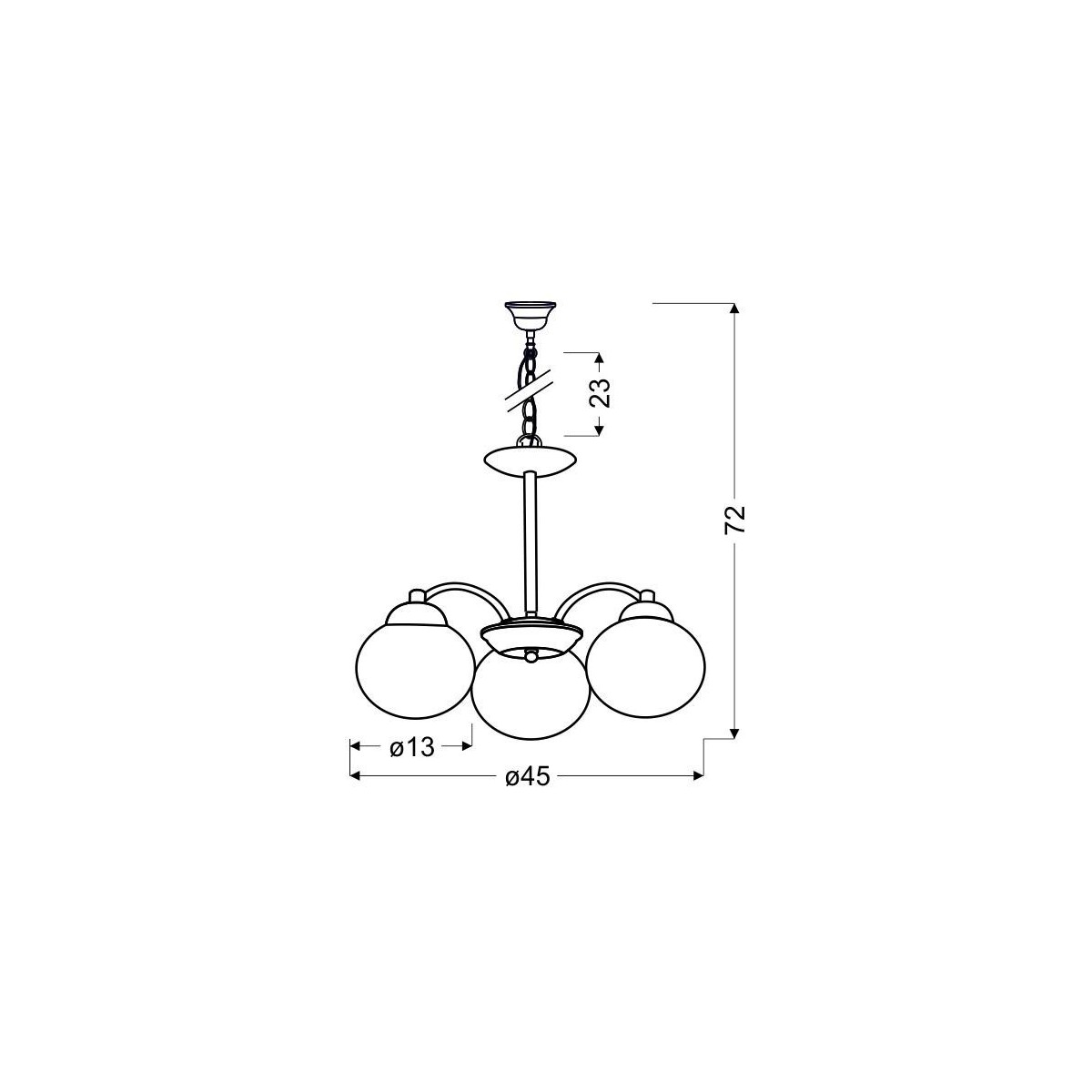 Candellux TOBAGO 33-25456 3xE27