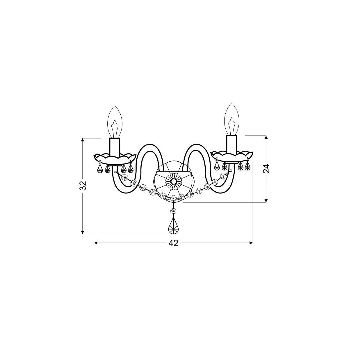 Candellux MARIA 22-94592 2xE14
