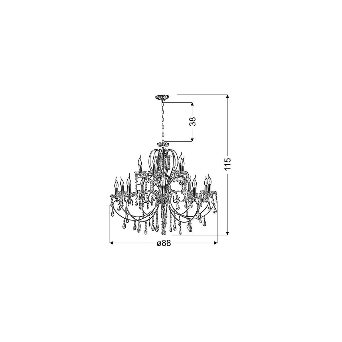 Candellux AURORA 30-97586 15xE14