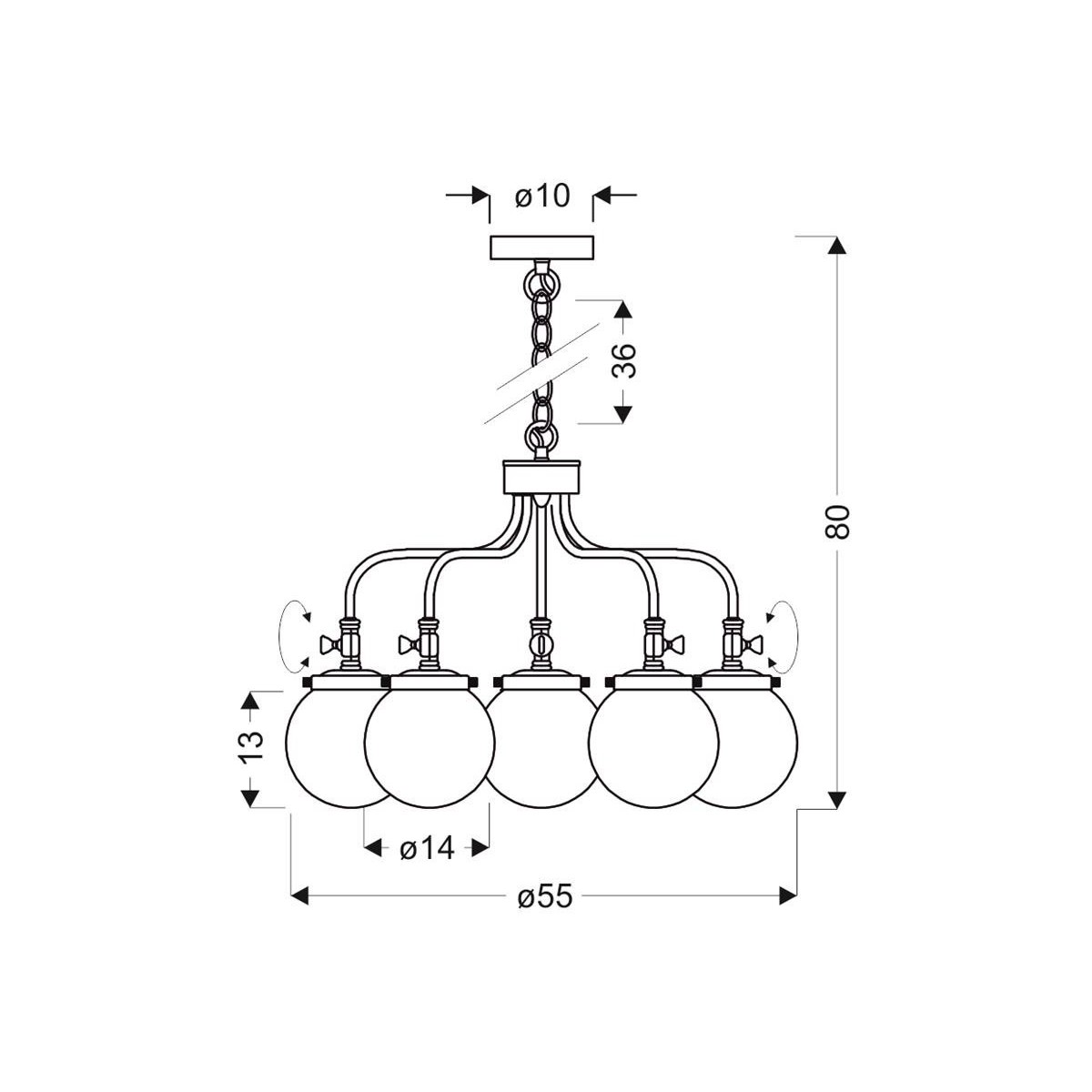 Candellux BALLET 35-70876 5xE27