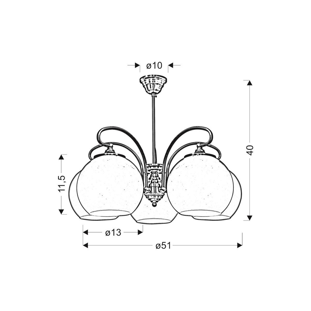 Candellux ORBIT 35-69368 5xE27
