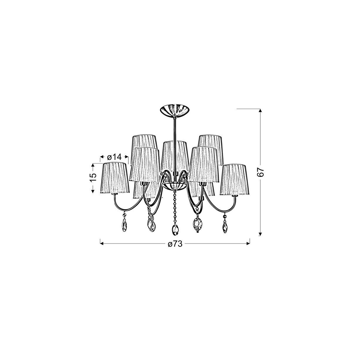 Candellux SORENTO 39-38074 9xE14