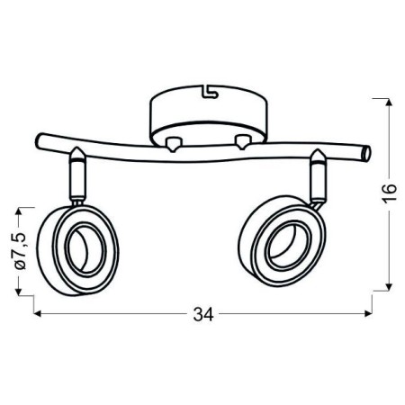 Candellux VINOLA 92-65605 2xLED - 700 lm - 2X5W LED - 3000K