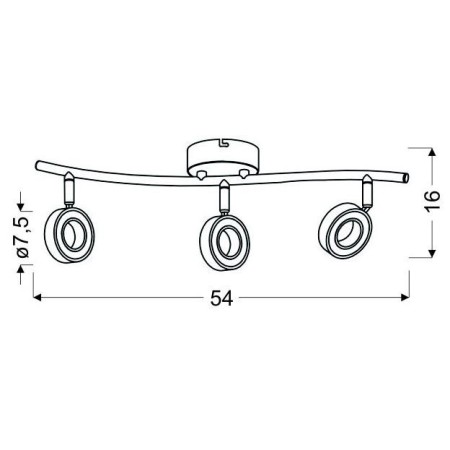 Candellux VINOLA 93-65957 3xLED - 1050 lm - 3X5W LED - 3000K