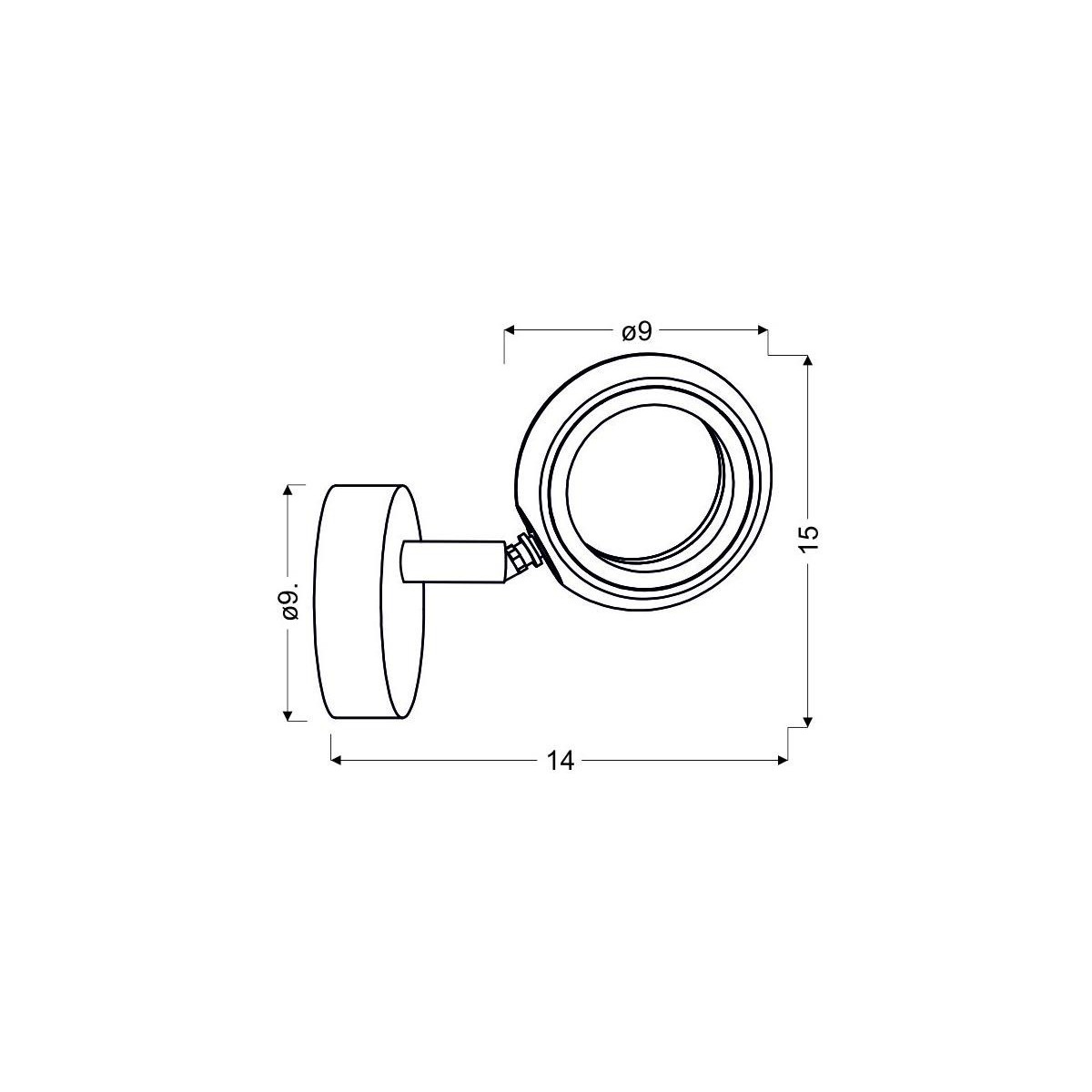 Candellux AURELION 91-65247 1xLED - 320 lm - 1X4W LED - 3000K