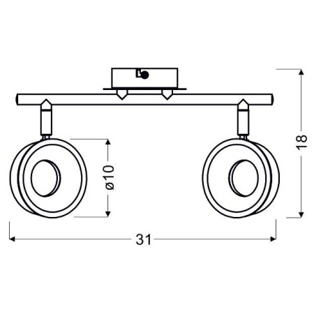 Candellux ISLA 92-61713 2xLED - 400 lm - 2X4W LED - 3000K