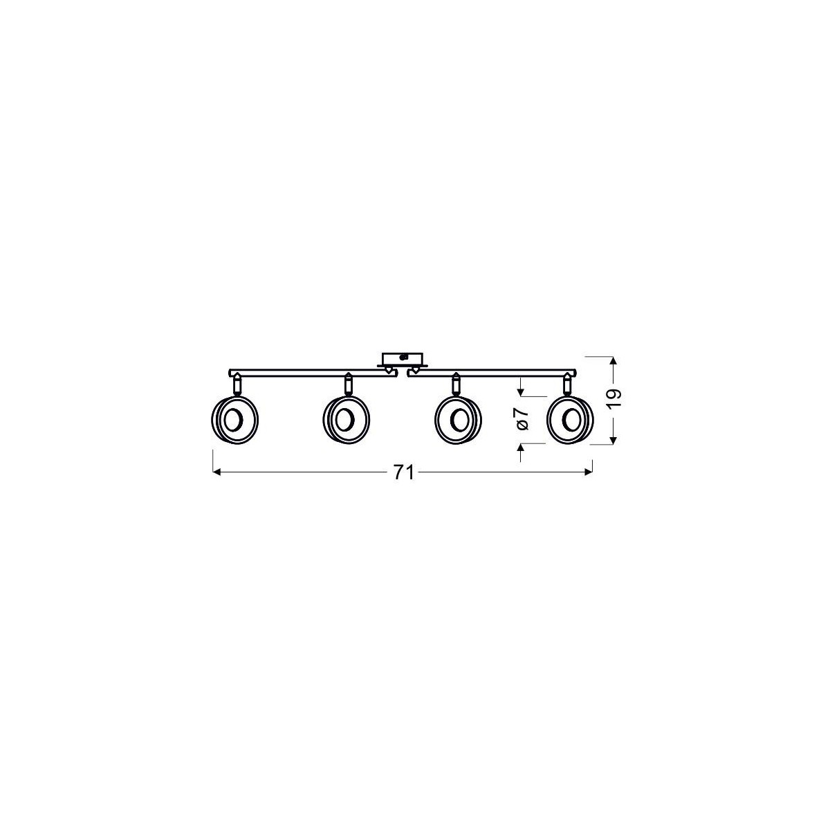 Candellux ISLA 94-61720 4xLED - 800 lm - 4X4W LED - 3000K