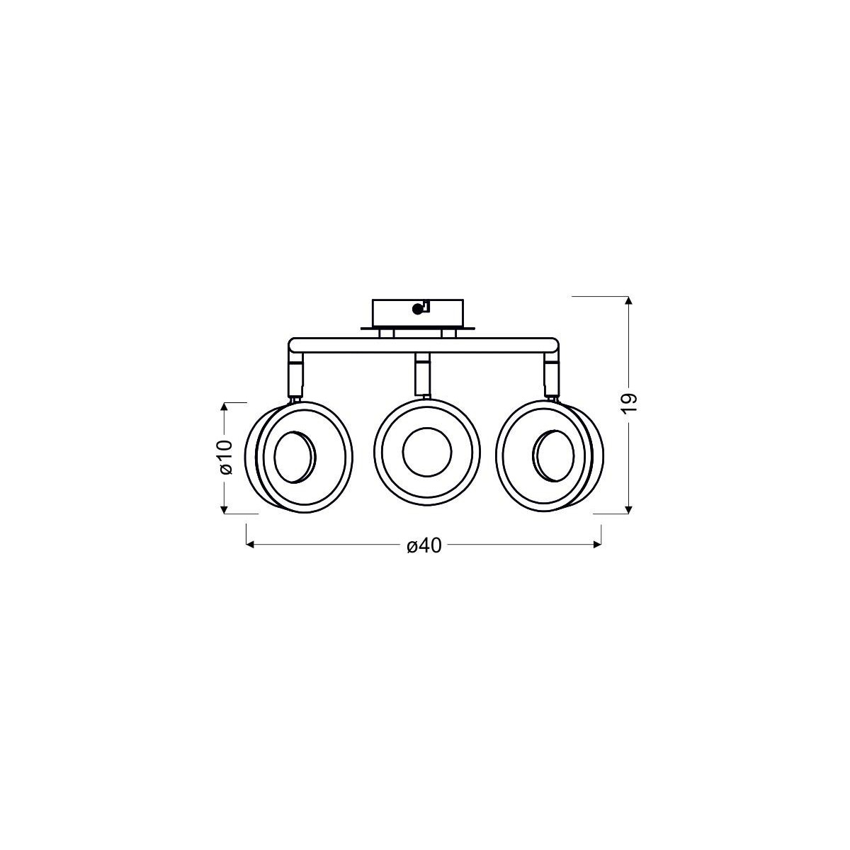 Candellux ISLA 98-61737 3xLED - 600 lm - 3X4W LED - 3000K