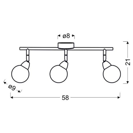 Candellux BOLO 93-67647 3xLED - 720 lm - 3X6W LED - 3000K
