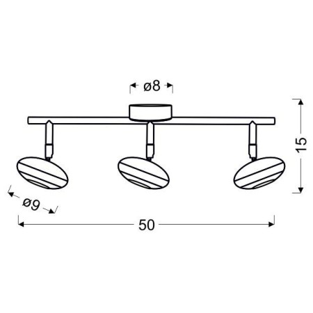 Candellux SKIPPER 93-67623 3xLED - 780 lm - 3X6W LED - 3000K