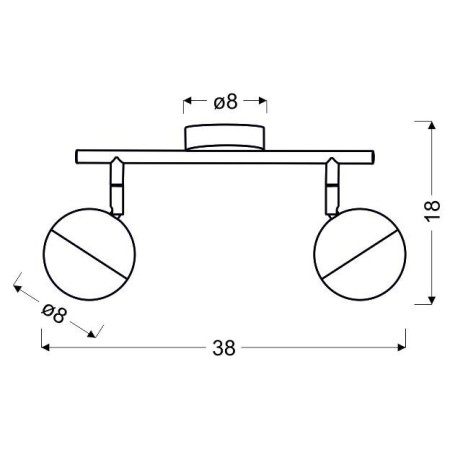 Candellux PARTY 92-67760 2xLED - 2X3W LED - RGB