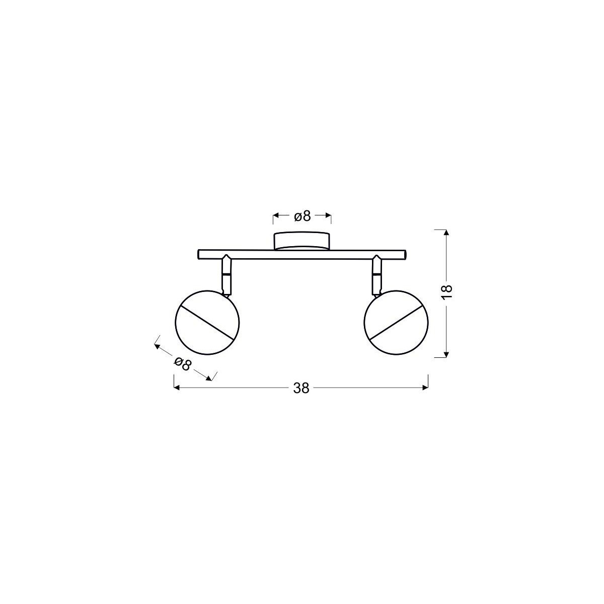 Candellux PARTY 92-67760 2xLED - 2X3W LED - RGB