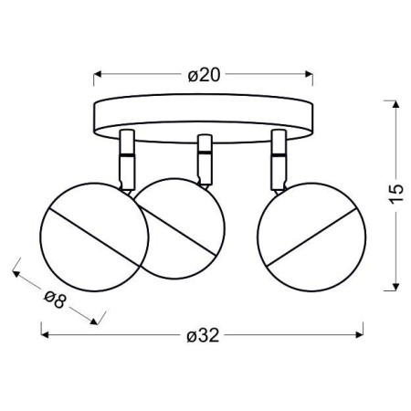 Candellux PARTY 98-67784 3xLED - 3X3W LED - RGB