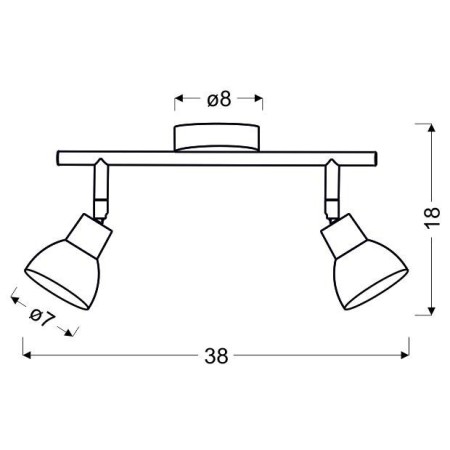 Candellux ROY 92-67555 2xLED - 960 lm - 2X5W LED - 3000K