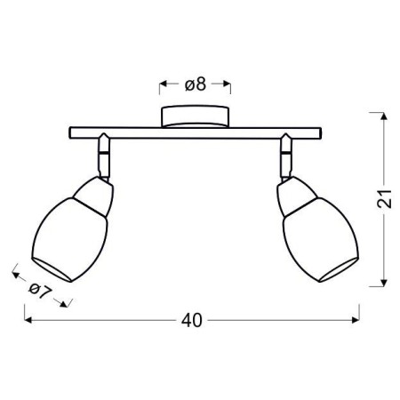 Candellux RICO 92-67579 2xLED - 600 lm - 2X6W LED - 3000K