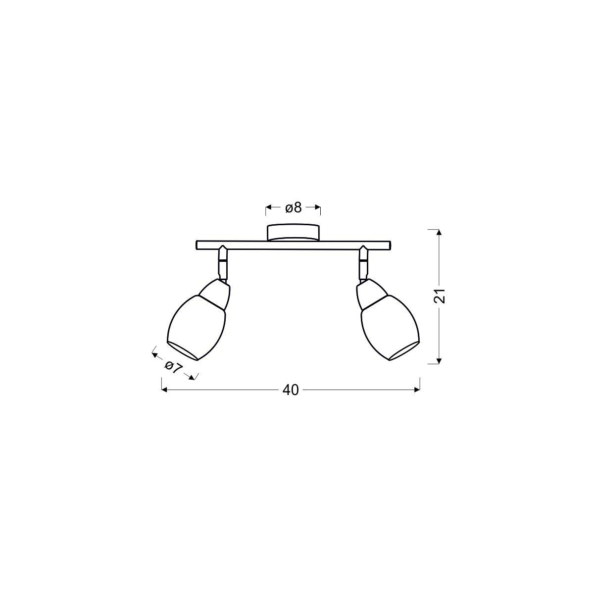 Candellux RICO 92-67579 2xLED - 600 lm - 2X6W LED - 3000K