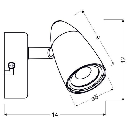 Candellux LIBERTY 91-49551 1xLED - 350 lm - 1X4W LED - 3000K