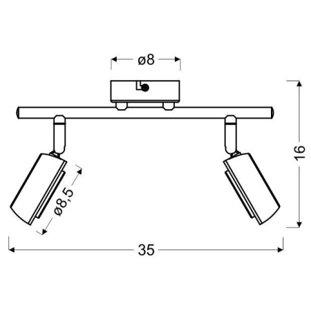 Candellux MILD 92-66749 2xLED - 400 lm - 2X6W LED - 3000K