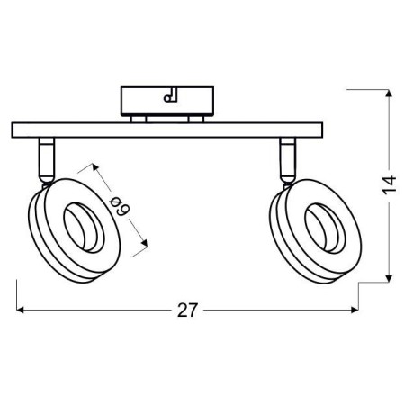 Candellux THEMA 92-60778 2xLED - 650 lm - 2X5W LED - 3000K