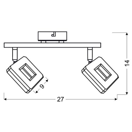 Candellux CYNTHIA 92-60822 2xLED - 650 lm - 2X5W LED - 3000K