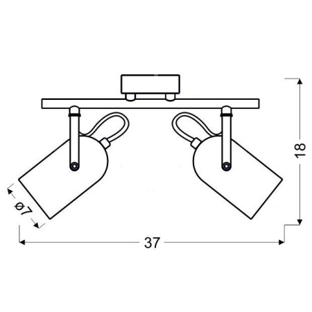 Candellux GRAY 92-66480 2xE14