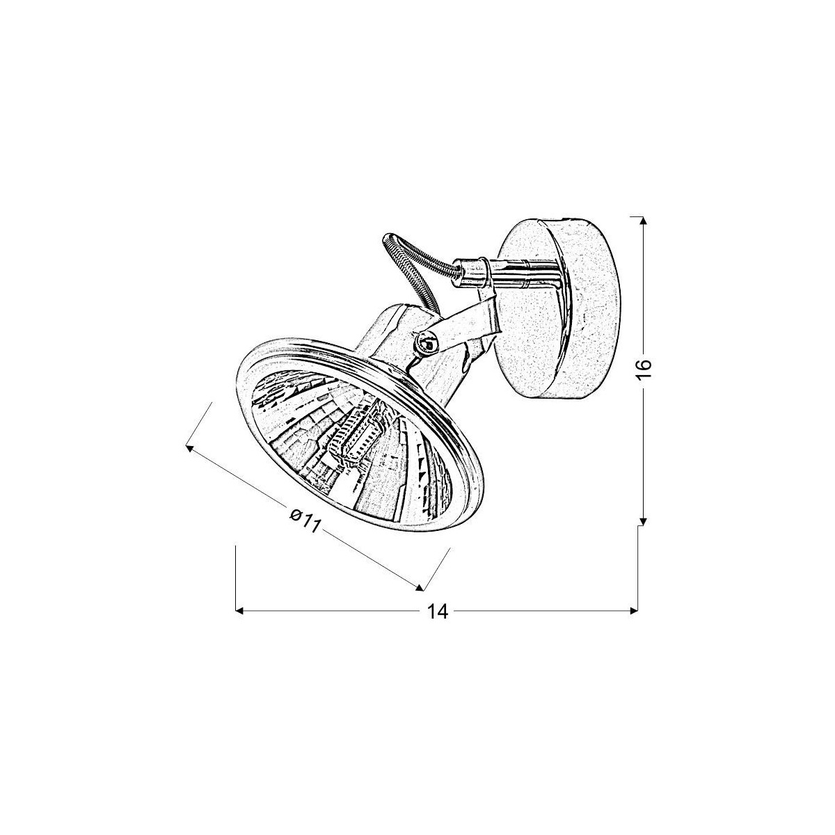 Candellux MOON 91-28075 1xG9 - 180 lm - 1X3.5W LED - 3000K