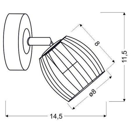Candellux ZONK 91-54319 1xGU10 - 240 lm - 1X3W LED - 3000K
