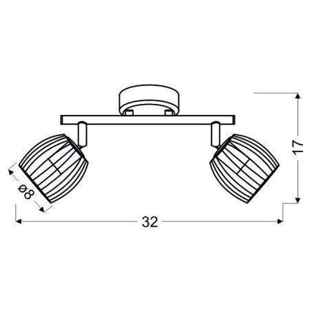 Candellux ZONK 92-54326 2xGU10 - 480 lm - 2X3W LED - 3000K