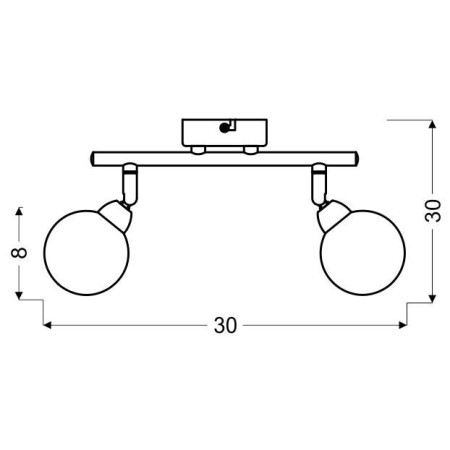 Candellux KALEIDOSCOPE 92-61560 2xG9 - 600 lm - 2X4W LED - 3000K