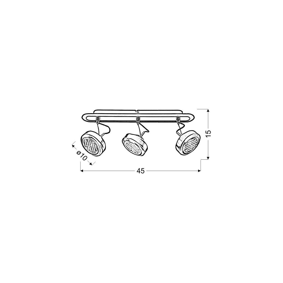 Candellux EARTH 93-15801 3xGX53 - 650 lm - 3000K