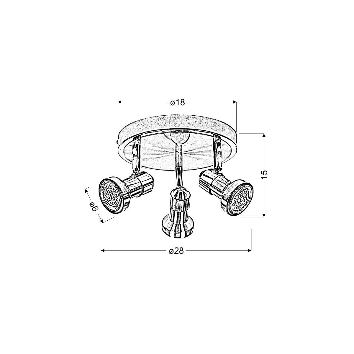 Candellux ARKON 98-60051 3xGU10