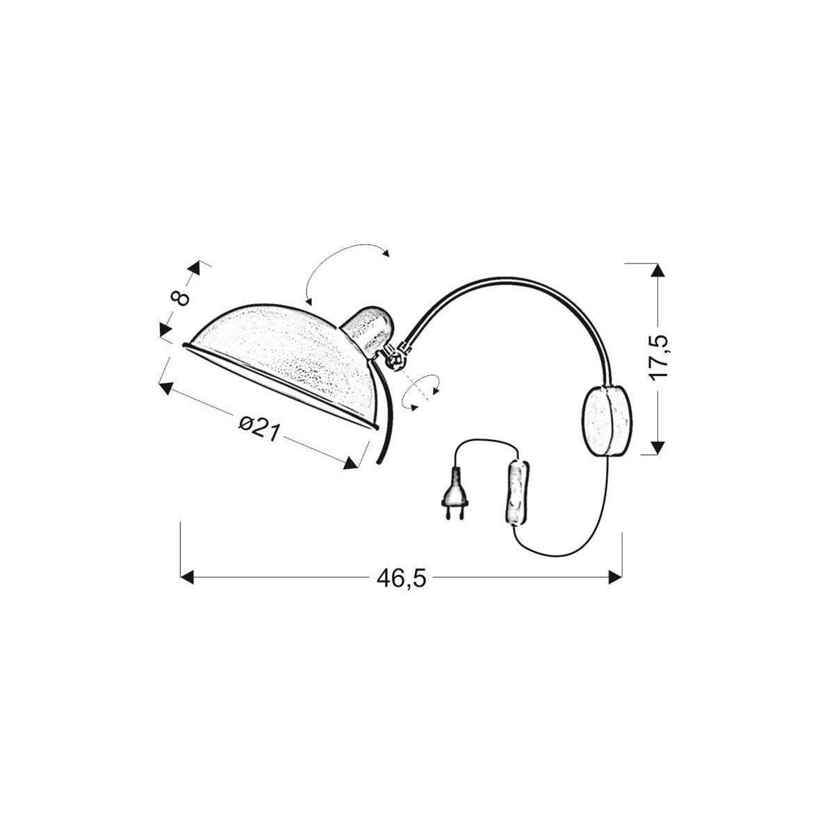Candellux NORA 21-53602 1xE14