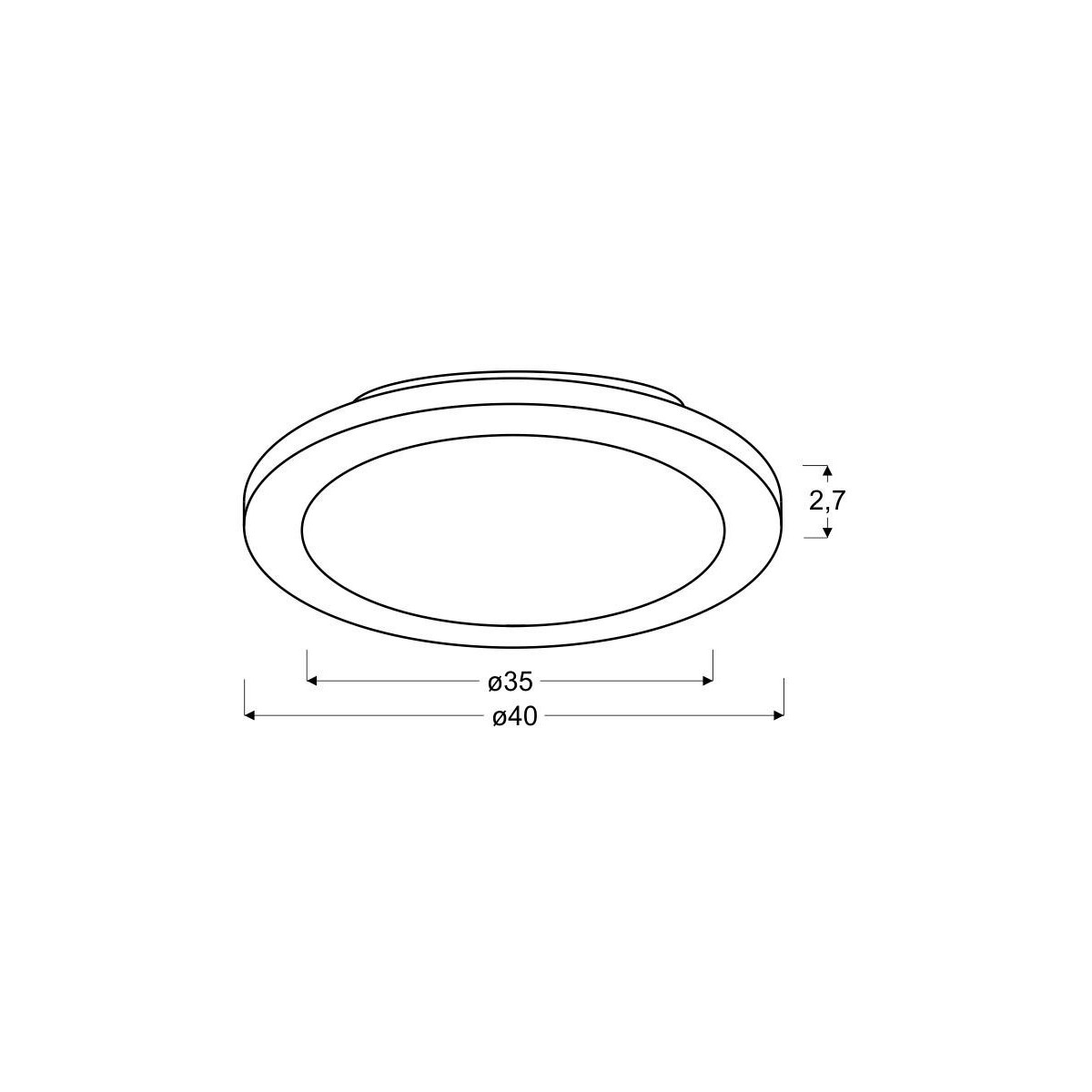 Candellux PIXEL 10-67432 1xLED - 2000 lm - 24W LED - 3000K