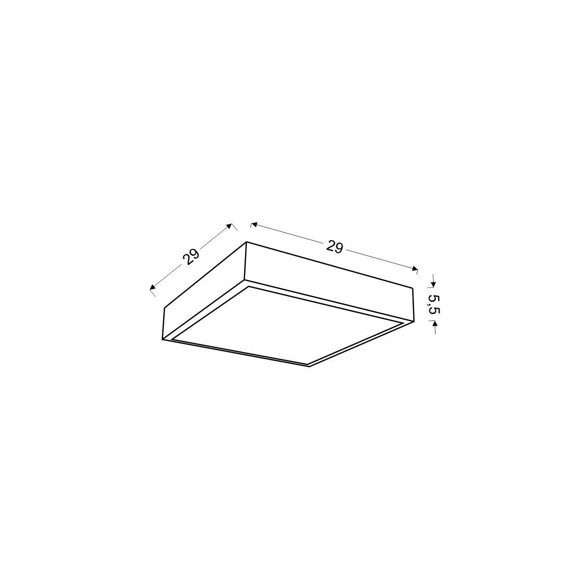 Candellux LUX 10-60648 1xLED - 1000 lm - 16W LED - 6000K