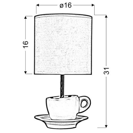Candellux CYNKA 41-34809 1xE27